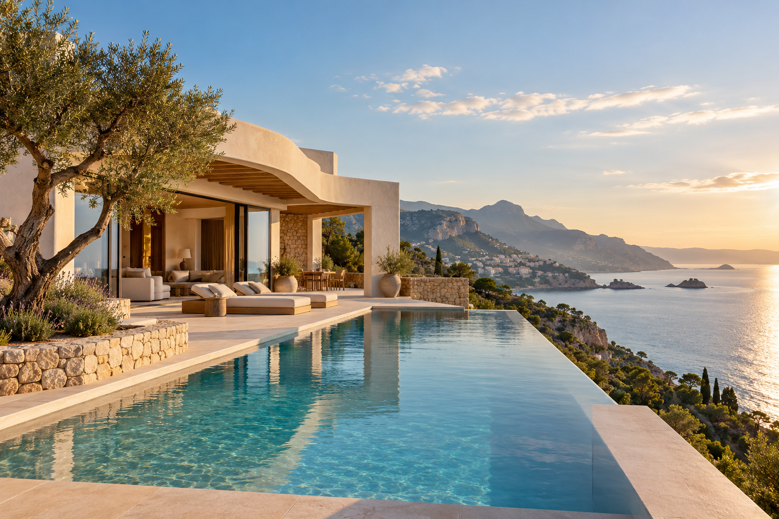 Fictional coastal villa in the Noma booking concept