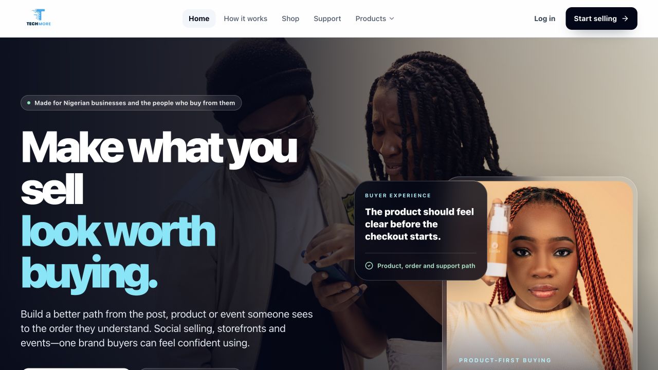 Techmore public website preview